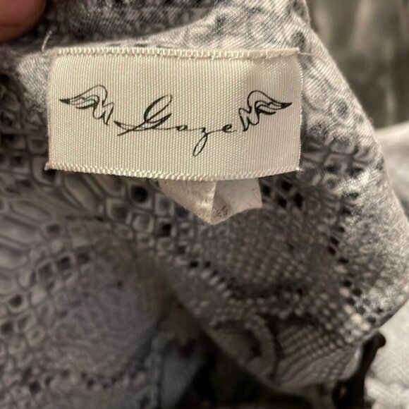 Snake Print Bodysuit Small V Neck Spaghetti Strap - Picture 5 of 5